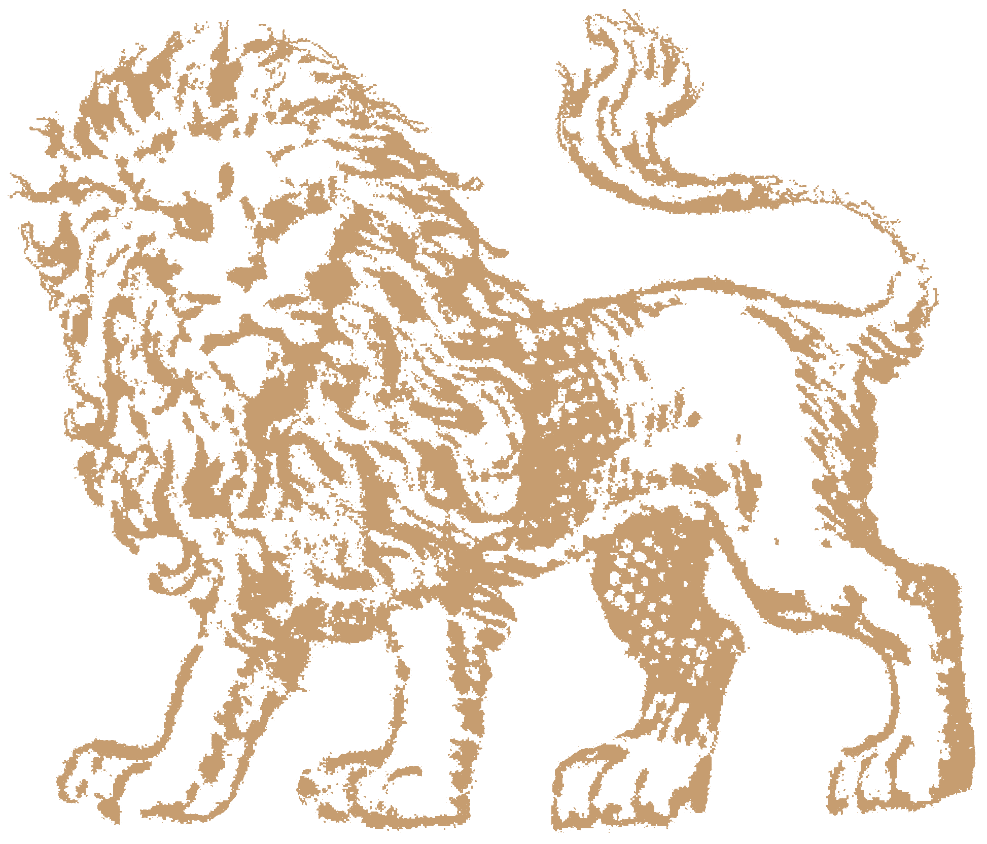 An illustration of the Löwenbräu lion