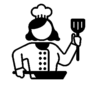 Gif of several Noun Project icons depicting women: a chef, an angel investor, a DJ, A gamer, and a football player
