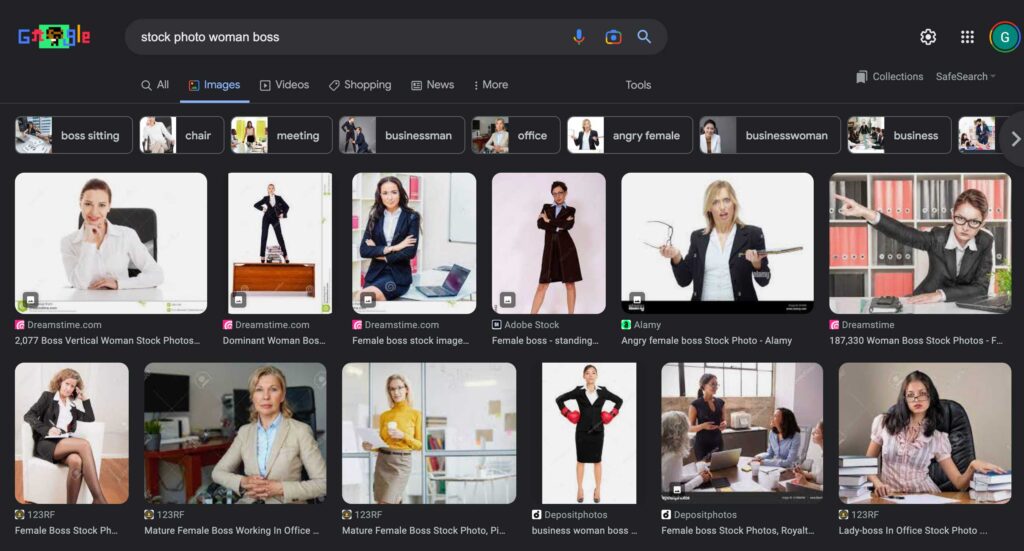 Image search results for 'stock photo woman boss'
